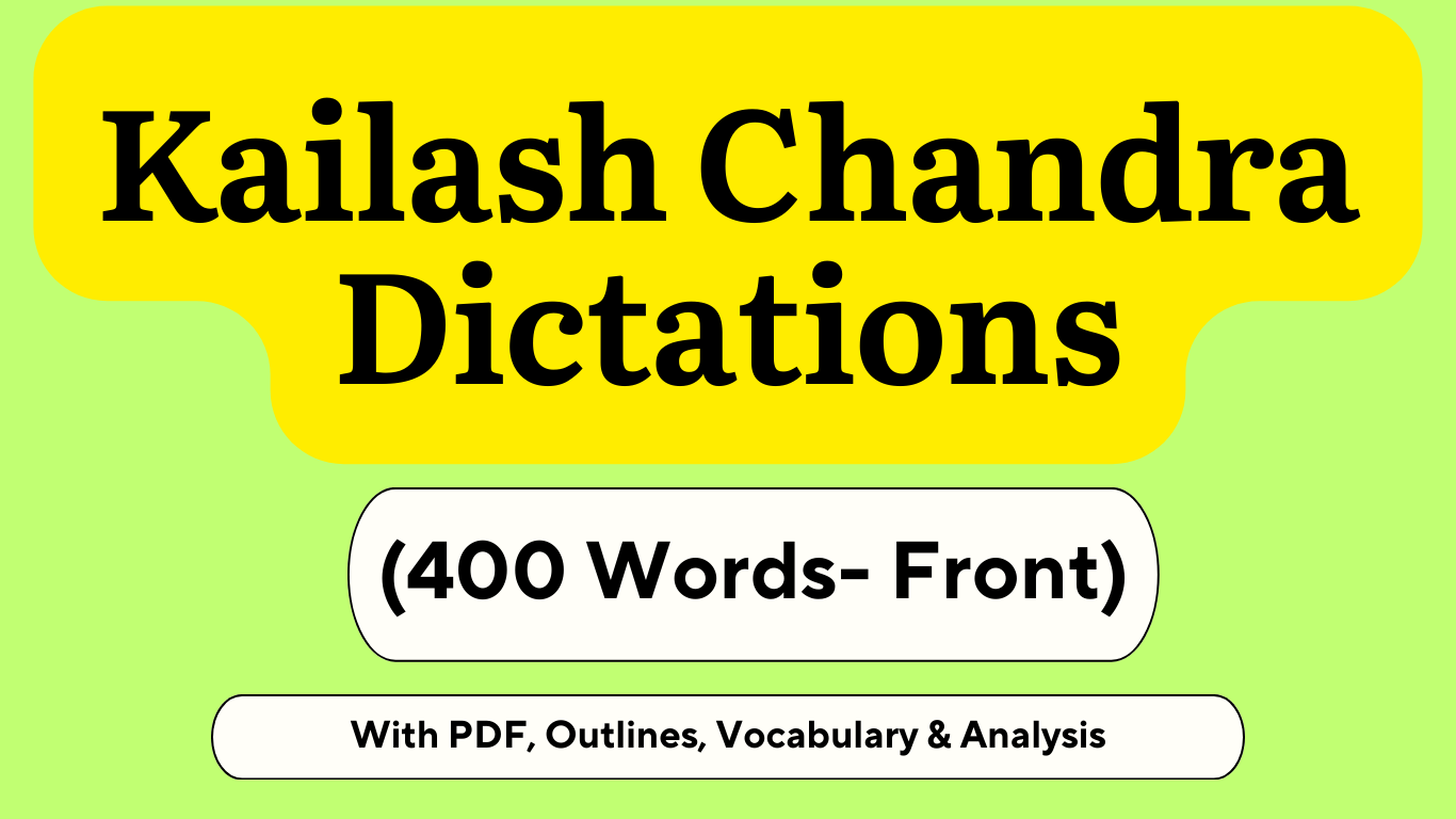 Kailash Chandra (General Topics)  (400 Words) Front