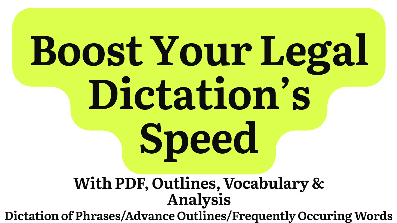 Legal Speed-Building Pack (With Audio + PDF + Advance Outlines).