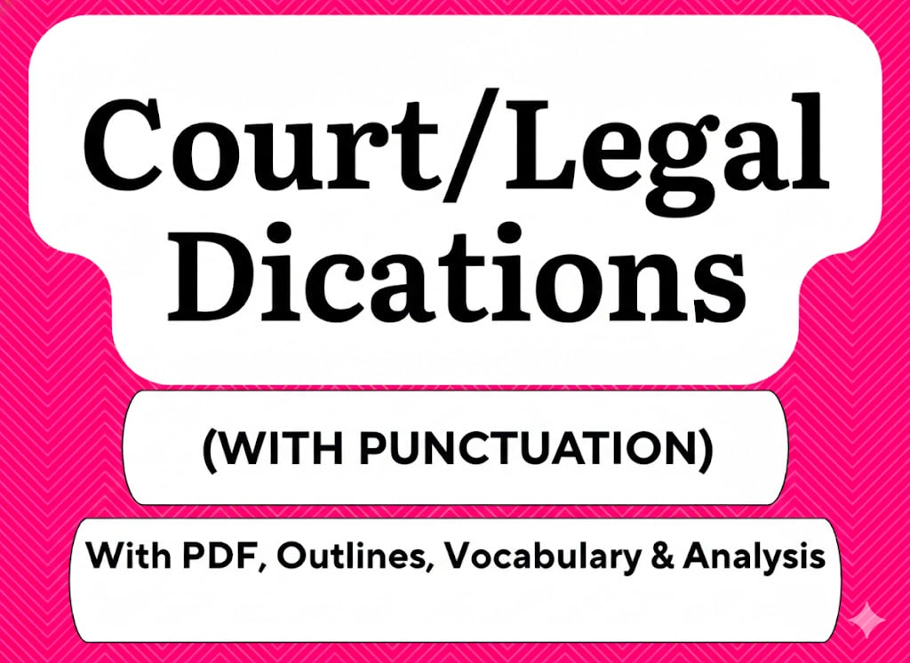 Court/Legal Dictation (With Punctuation)